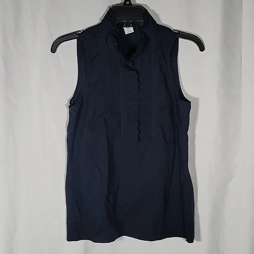 J.Crew Ruffle Trim Crepe Tank Top